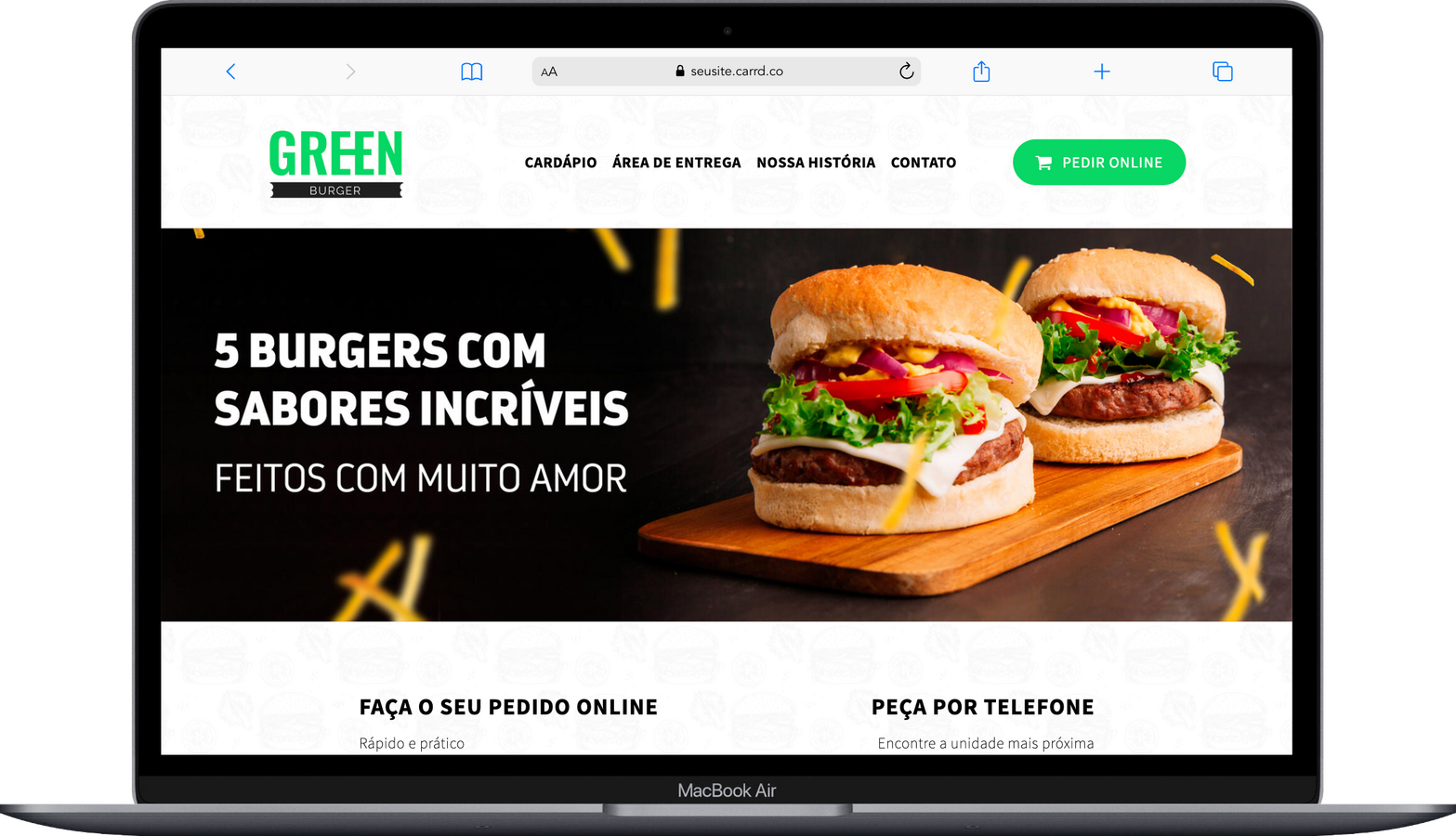 Green Burger (página demonstração)
